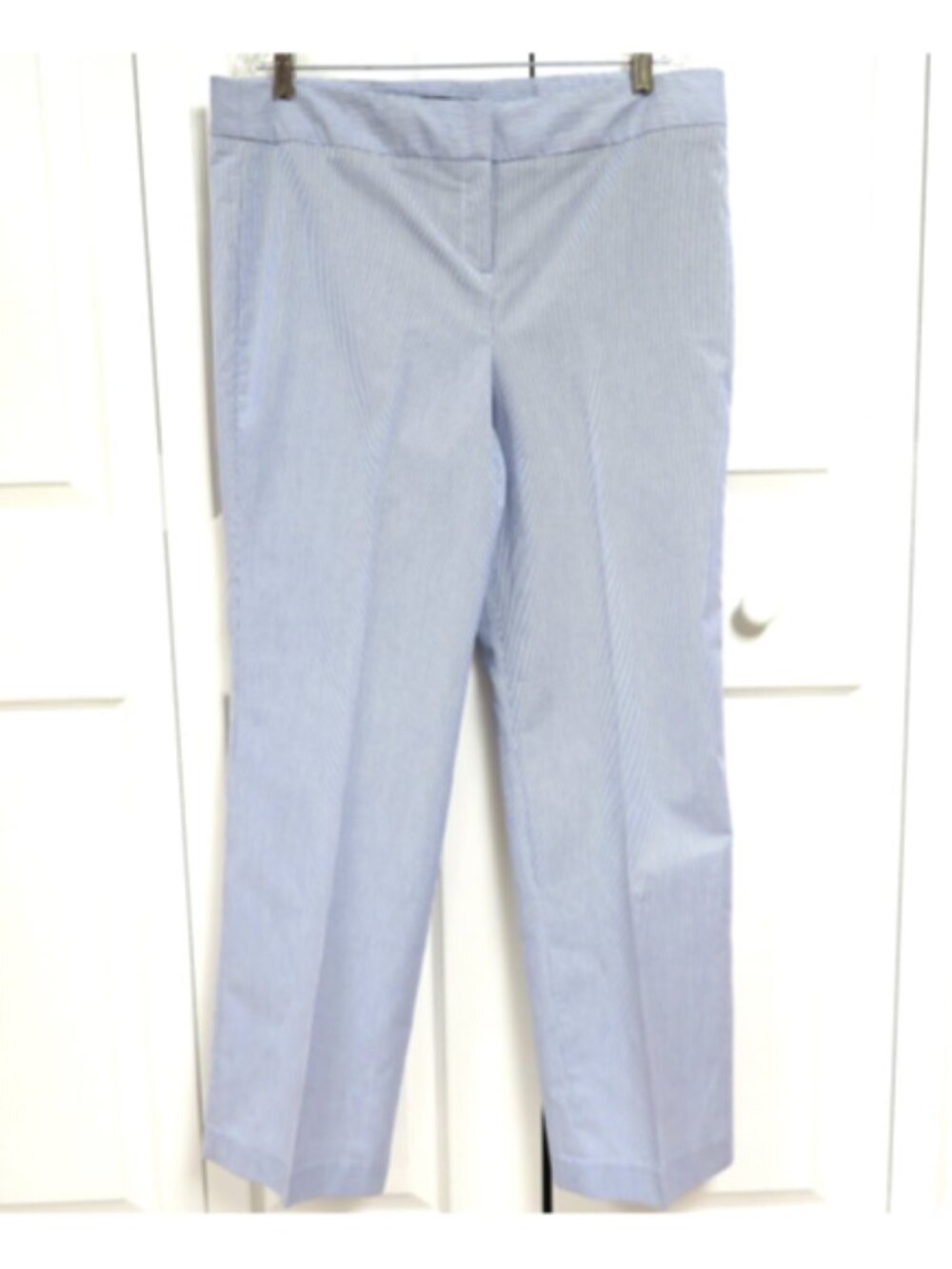 New! Signature by Larry Levine Blue Stripe Pants Size 18